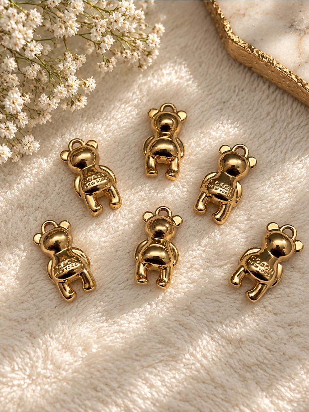 Set of 6 Authentic Coach Mini Bears